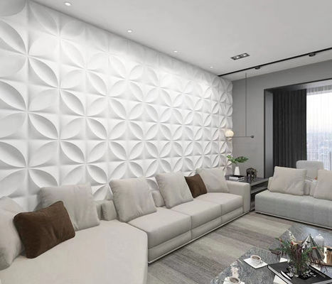 19.7'*19.7' Matt White Easy-clean  3D PVC Decoration Wall Panel For Kitchen Room